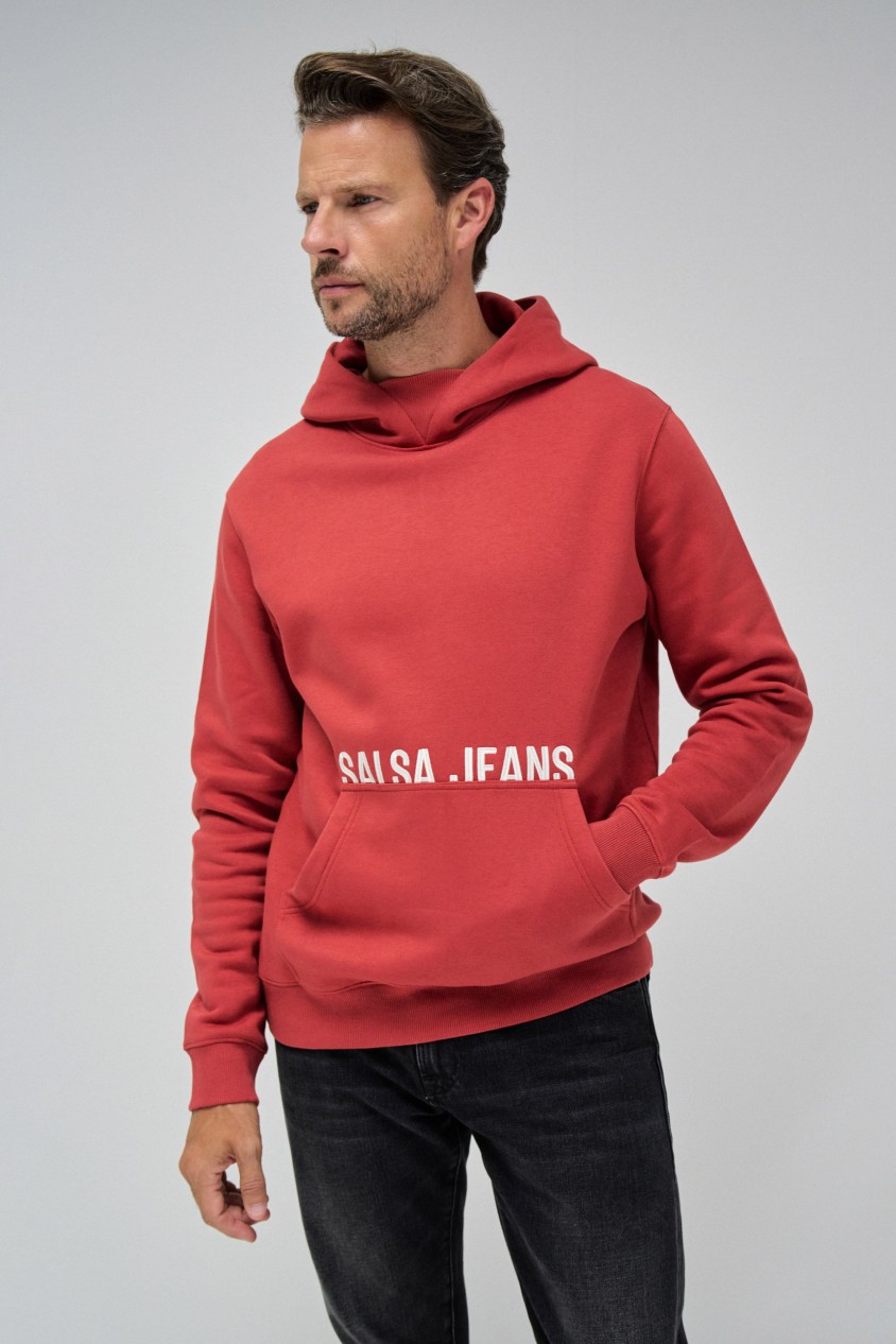 KAPUZENPULLOVER MIT BRANDING