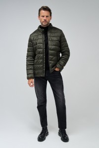 CASACO PUFFER EM SUEDE