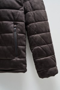 CASACO PUFFER EM SUEDE