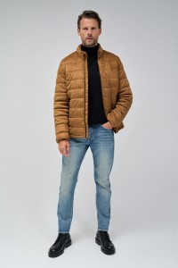 CASACO PUFFER EM SUEDE