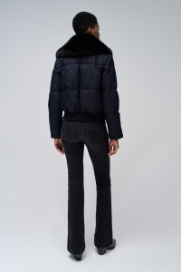 JEANSMANTEL PUFFER AUS DENIM