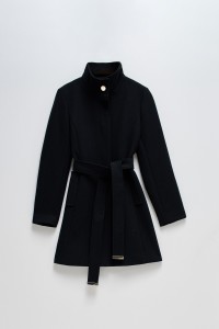 MANTEAU GRACE EN TISSU AVEC CEINTURE