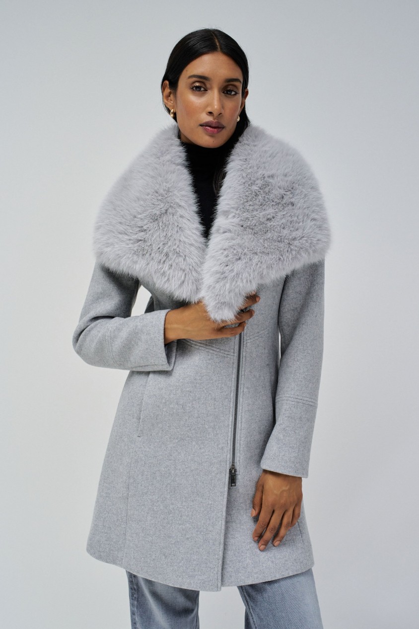 GRACE WOOLLEN COAT WITH FUR