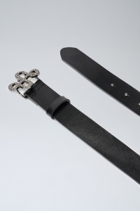 LEATHER BELT WITH GEMS