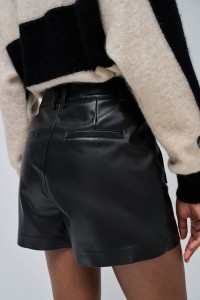 LEATHER EFFECT SHORTS