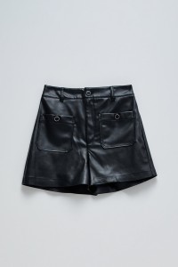 LEATHER EFFECT SHORTS