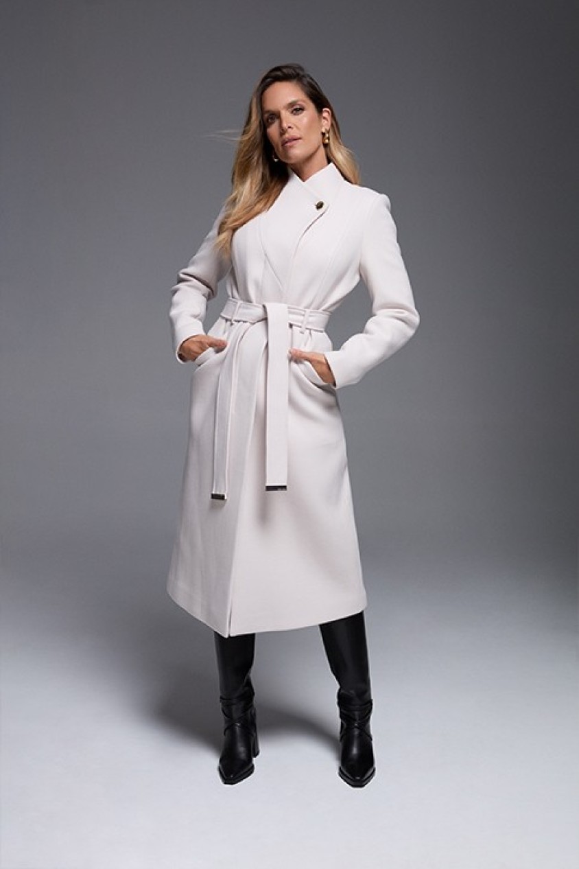 LONG GRACE COAT WITH BELT