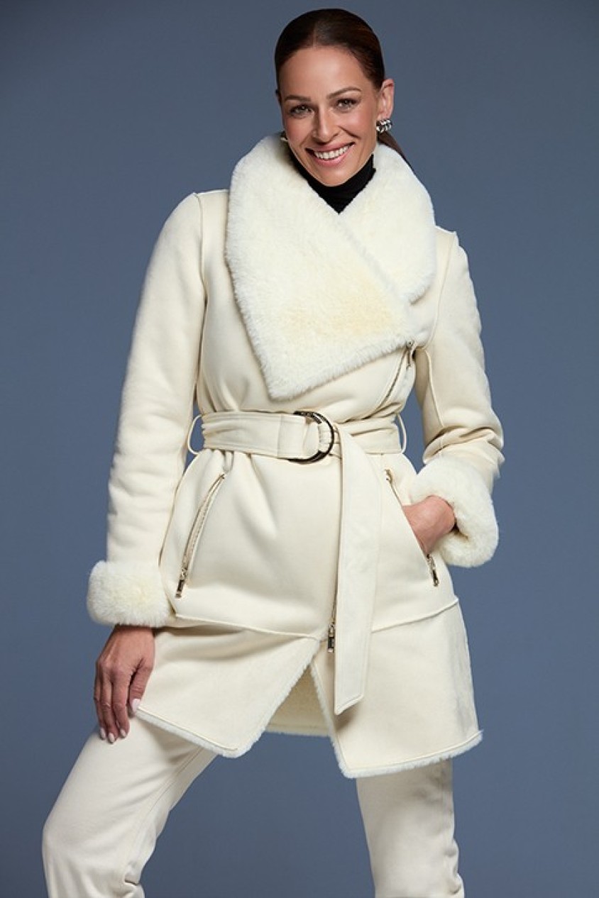 DIANA SHEEPSKIN EFFECT COAT