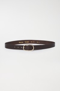 LEATHER BELT WITH GEM BUCKLE