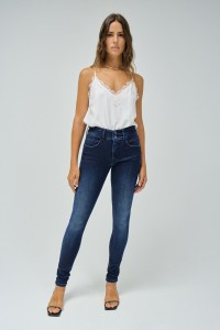 JEANS SECRET, PUSH IN, SKINNY, IN DUNKLEM DENIM