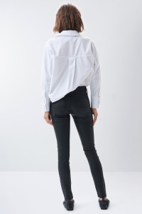 JEANS MYSTERY PUSH UP SKINNY AVEC ENDUIT FONC