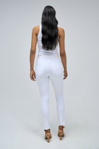 FAITH PUSH IN CROPPED JEANS IN COLOURED FABRIC