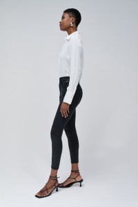 FAITH PUSH IN CROPPED JEANS WITH COATING