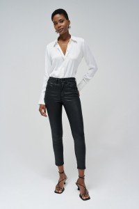 FAITH PUSH IN CROPPED JEANS WITH COATING