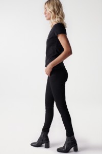 MYSTERY PUSH UP SKINNY TRUE BLACK JEANS