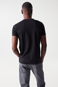 T-SHIRT EN COTON AVEC LOGO SALSA APPLIQU