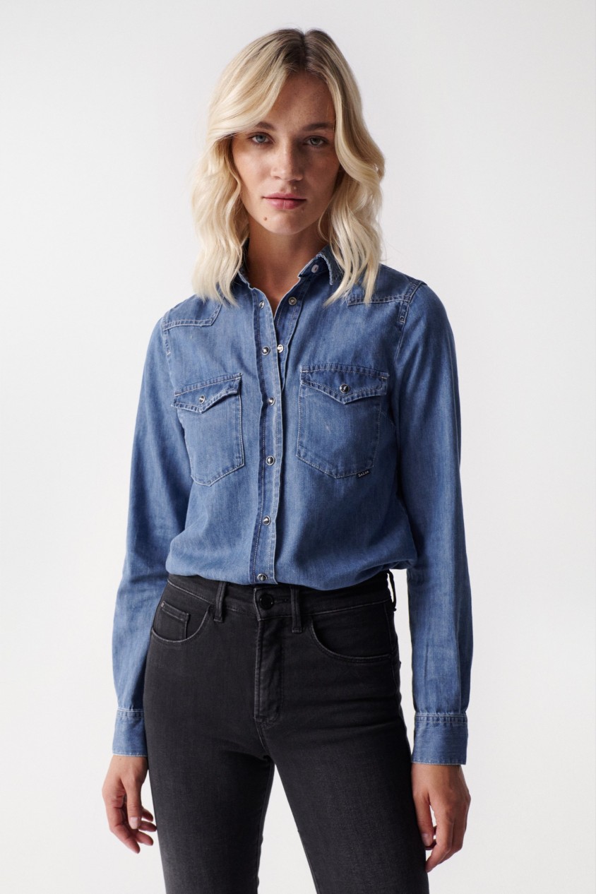 SLIM FIT LIGHTDENIM SHIRT