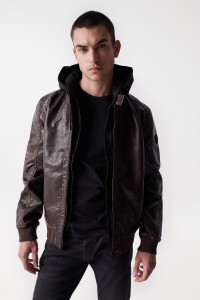 REMOVABLE HOOD NAPPA JACKET