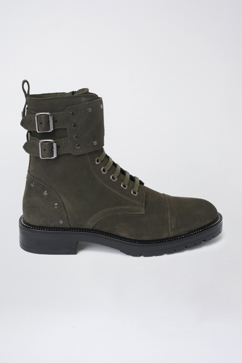 BOTTINES BIKER EN CUIR