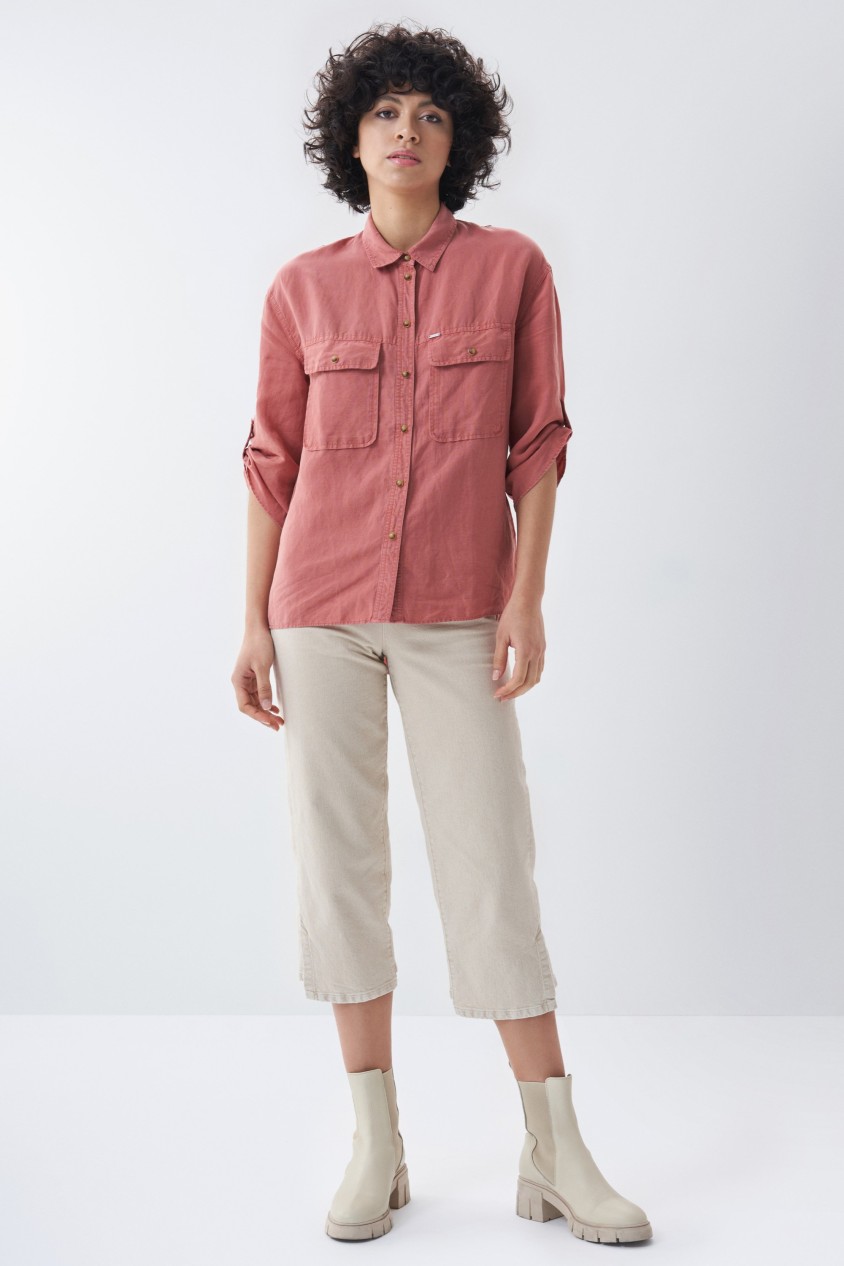 TENCEL SHIRT WITH POCKETS