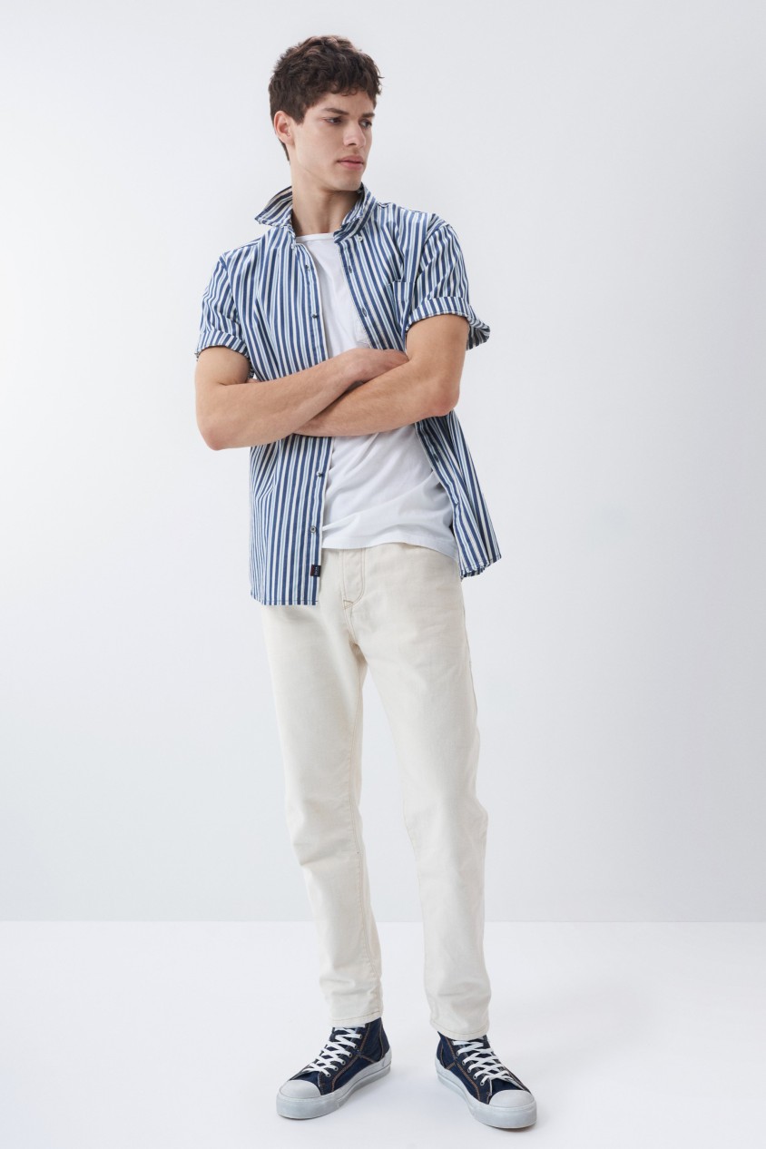 REGULAR FIT SHIRT WITH NARROW STRIPES