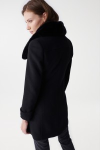 WOOLLEN GRACE COAT WITH FUR COLLAR