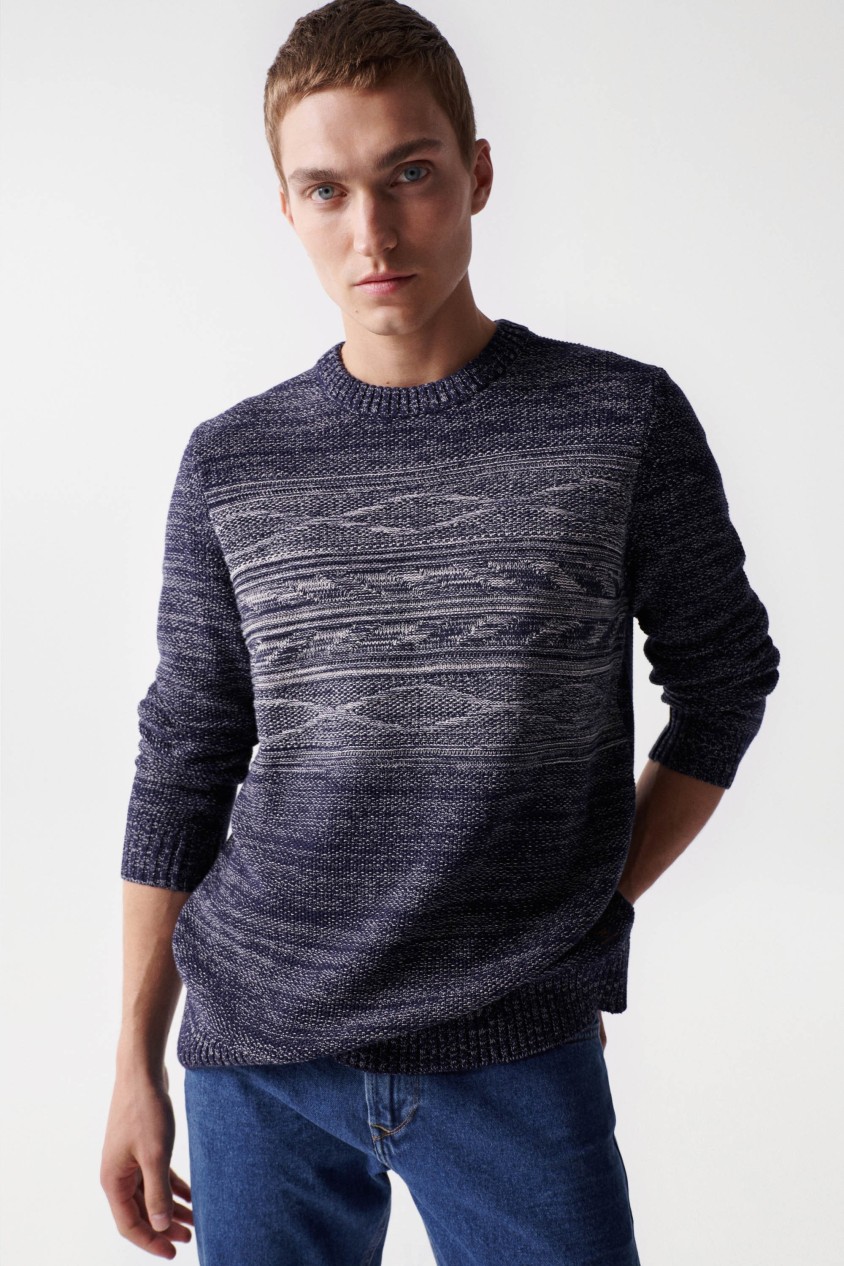 KNITTED JUMPER WITH DEGRAD EFFECT