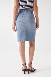 FAITH PUSH IN DENIM SKIRT, MEDIUM WASH