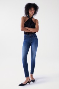 JEANS DESTINY PUSH UP SKINNY LAVAGEM ESCURA