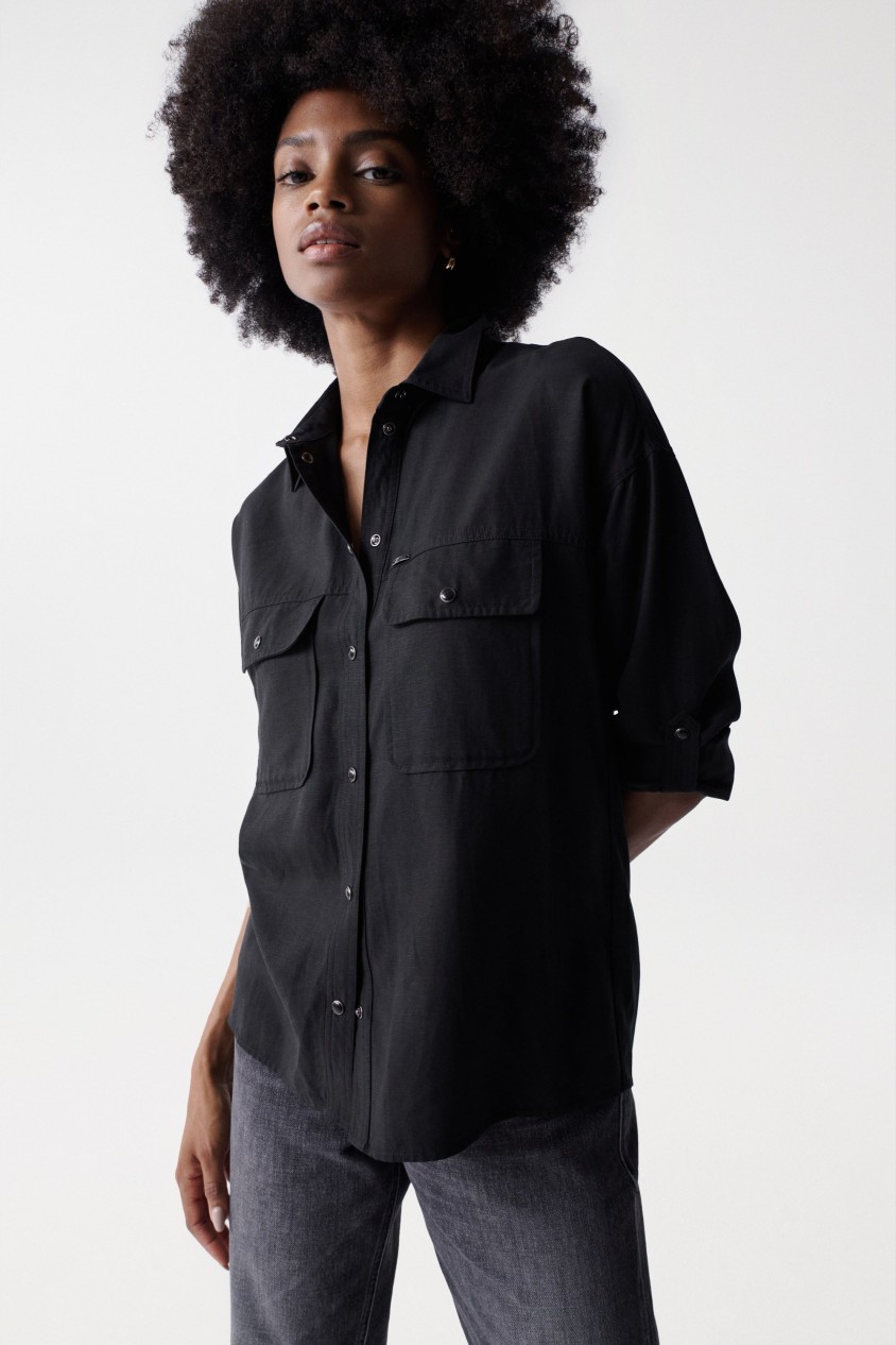 TENCEL SHIRT WITH POCKETS