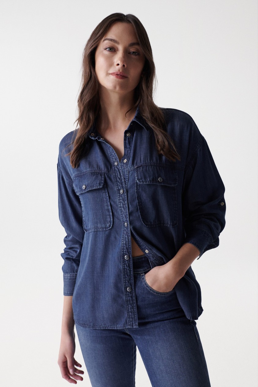 TENCEL SHIRT WITH POCKETS