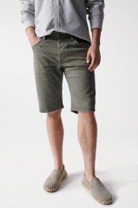 REGULAR S-ACTIV GREEN DENIM SHORTS