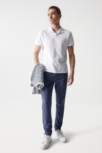 PANTALON CHINO SLIM BLEU