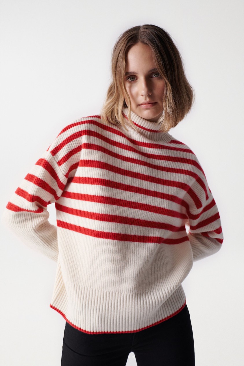 STRIPED KNITTED JUMPER