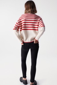 STRIPED KNITTED JUMPER