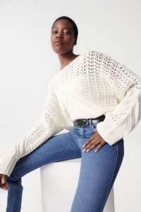 PULL-OVER EN GROSSE MAILLE TRICOTE