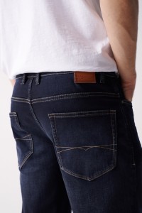 REGULAR DARK BLUE DENIM SHORTS