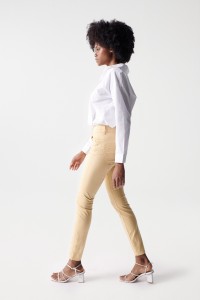 JEAN SECRET PUSH IN COUPE SKINNY, JAUNE