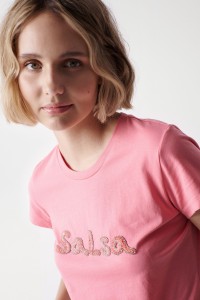 T-SHIRT WITH SALSA NAME IN BEADS