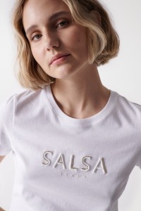 PULL BLANC AVEC LOGO SALSA