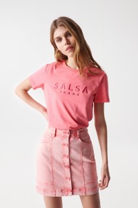 T-SHIRT WITH TEXTURED SALSA NAME