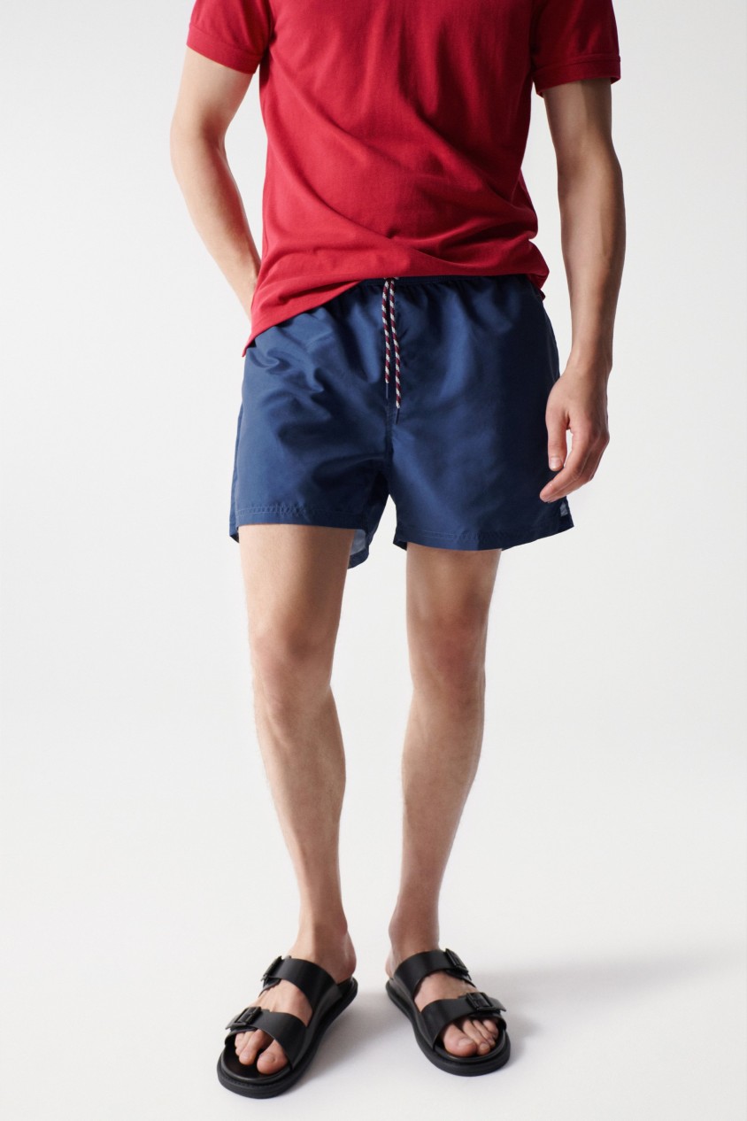 BLUE SWIMMING SHORTS WITH DRAWSTRING