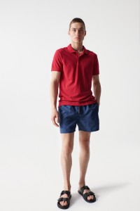 BLUE SWIMMING SHORTS WITH DRAWSTRING