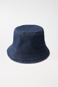 DENIM HAT WITH EMBROIDERY