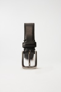 BLACK LEATHER BELT