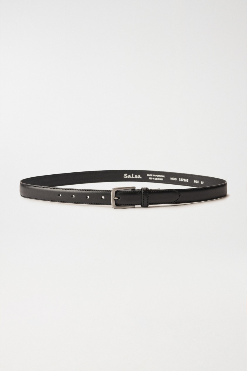 BLACK LEATHER BELT