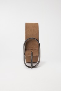 CEINTURE MARRON CLAIR EN DAIM