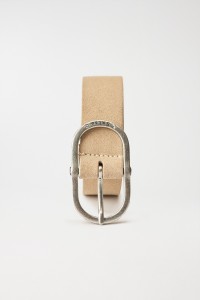 CEINTURE BEIGE EN DAIM