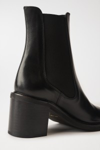 LEATHER ANKLE BOOT WITH ELASTIC SIDES