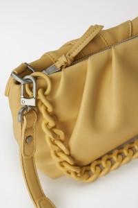 BAG WITH METALLISED SHOULDER STRAP